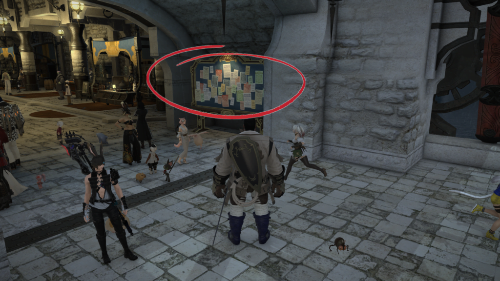 Limsa Lominsa Market Board Location