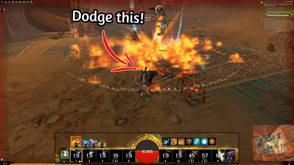 How to get your first Guild Wars 2 mount in 30 minutes! 5 Dodge the Herald of Balthazar's Smashing Hammer attack