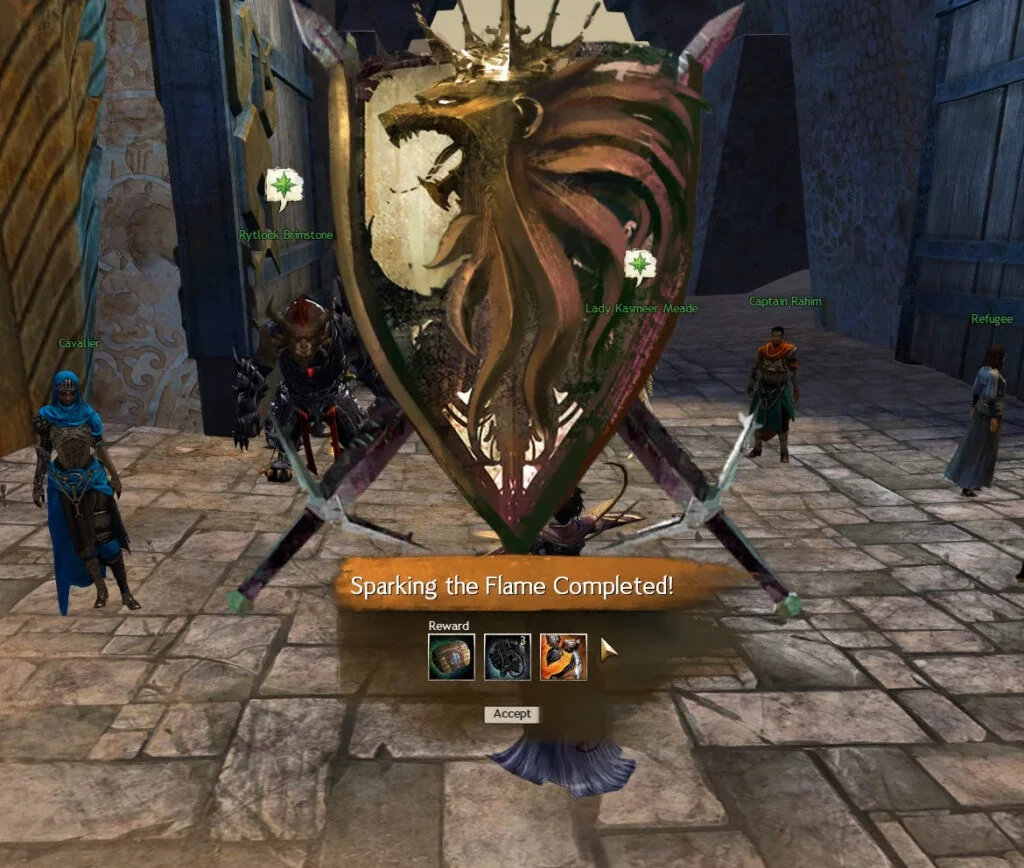 How to get your first Guild Wars 2 mount in 30 minutes! 12 Completion of the Sparking the Flame story instance