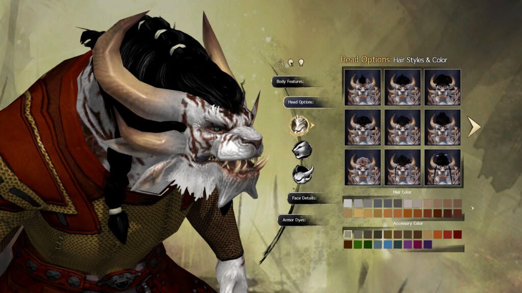 The Charr race during character creation