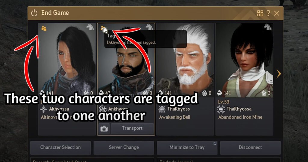 Tagged Characters in Black Desert Online