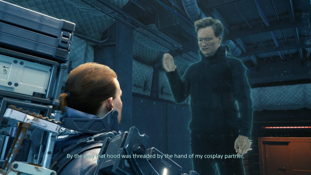 Conan O'Brien as the wandering MC in Death Stranding.