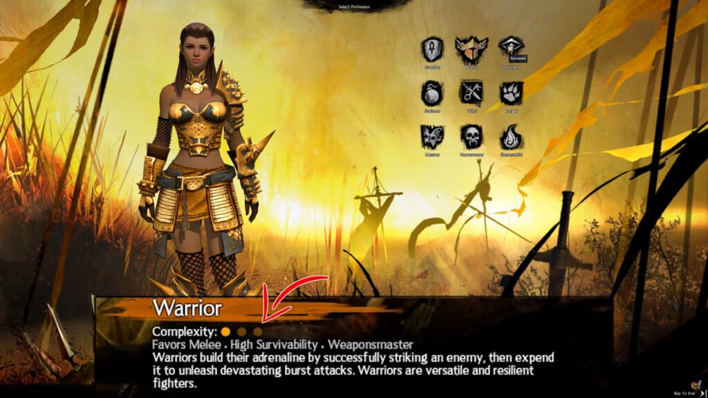 Profession difficulty in Guild Wars 2