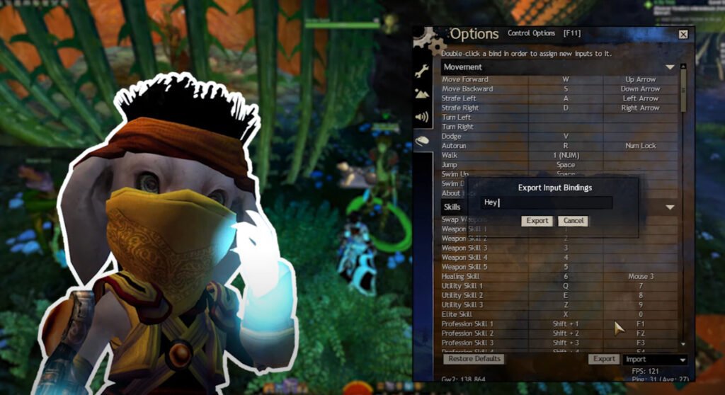 Export Keybinds in Guild Wars 2