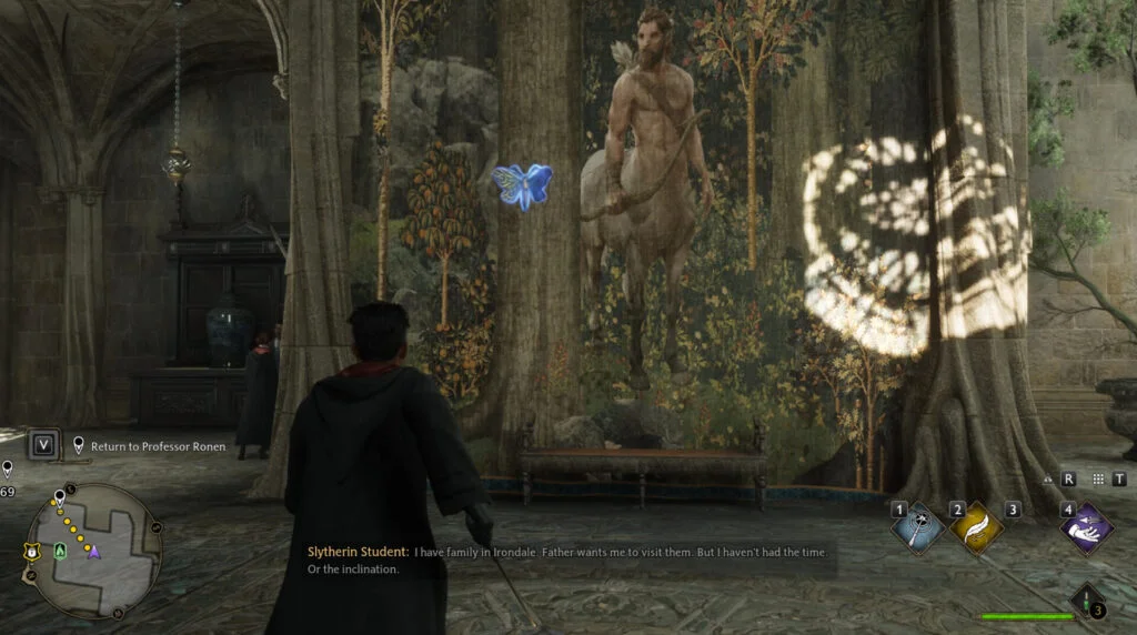 The moth of a Moth Mirror Puzzle in Hogwarts Legacy