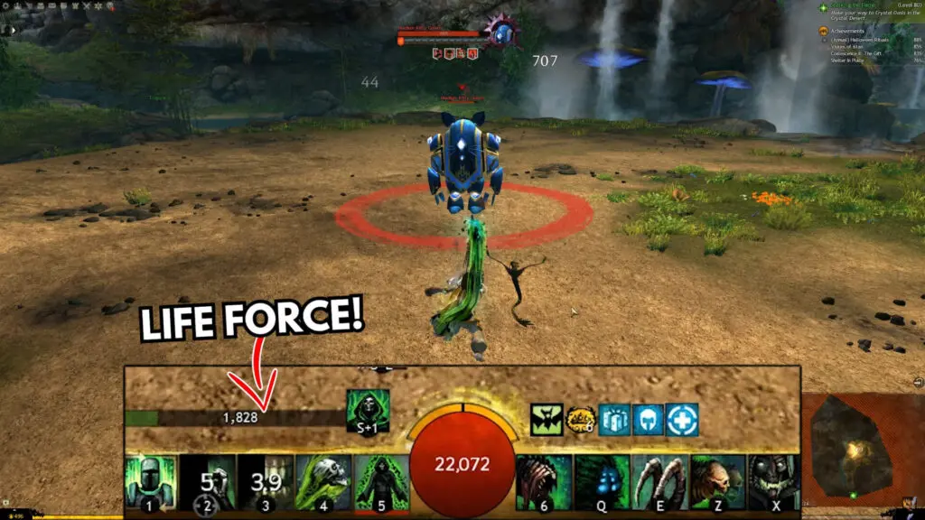 Necromancer Death Shroud and Life Force in Guild Wars 2