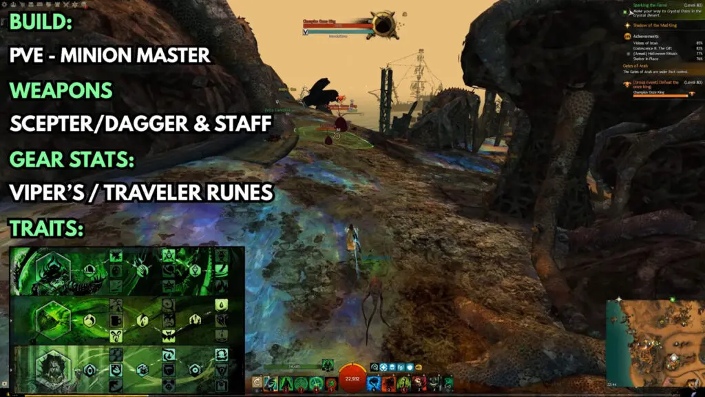 GW2 Necromancer PvE Minion Master Leveling Build