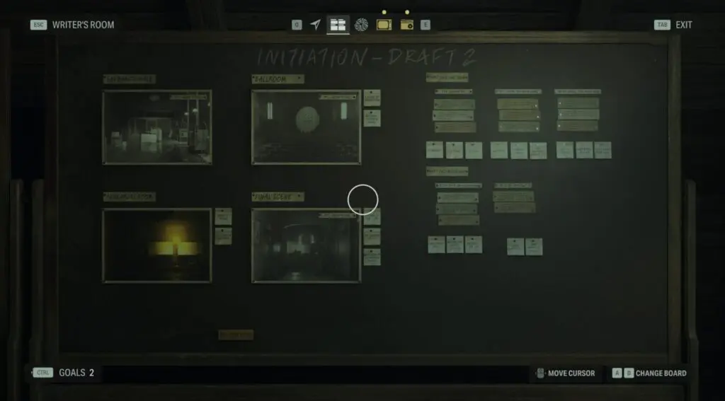 The Plot Board in Alan Wake 2