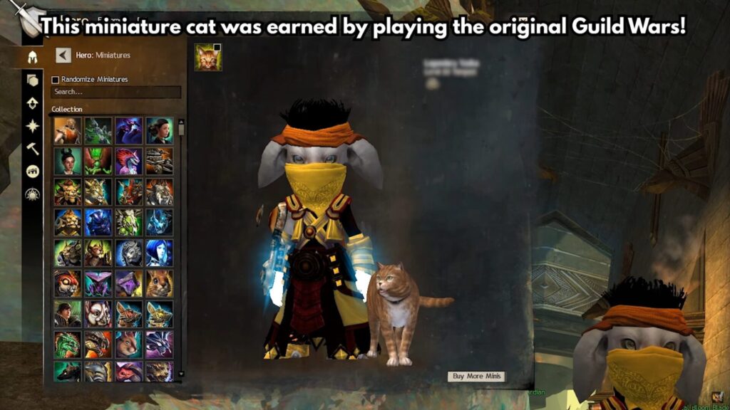 Miniature Orange Tabby Cat - Earned by playing the original Guild Wars