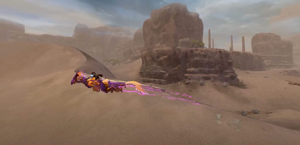 Raptor taking a leap