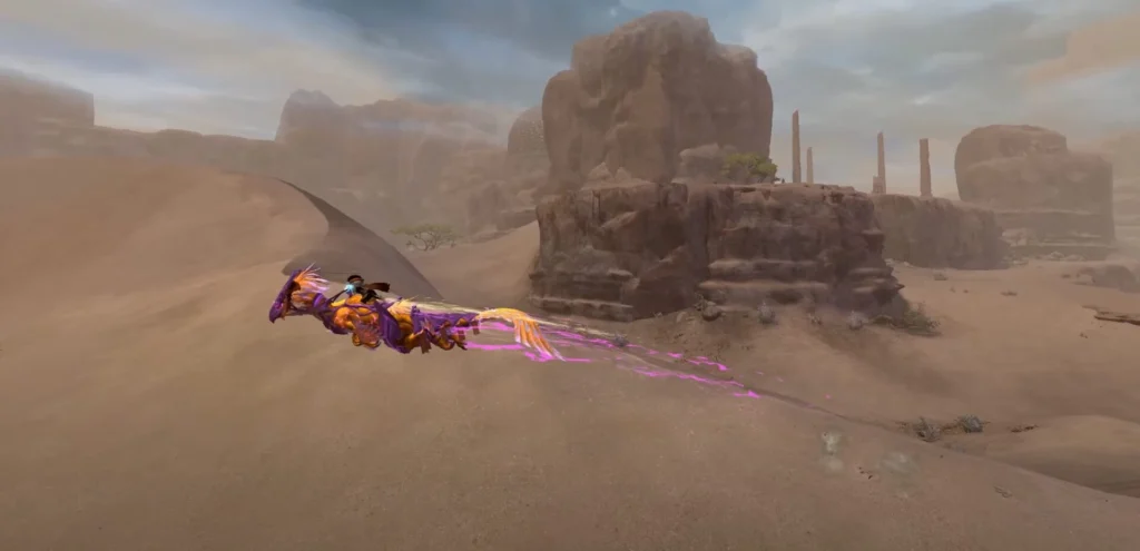 Raptor taking a leap