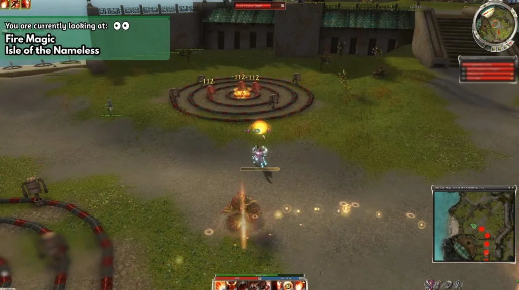 An Elementalist using Fire Magic on a number of targets.