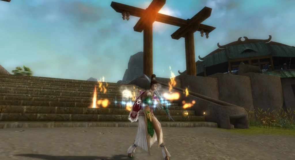 The Elementalist attuned to Fire in Guild Wars: Reforged