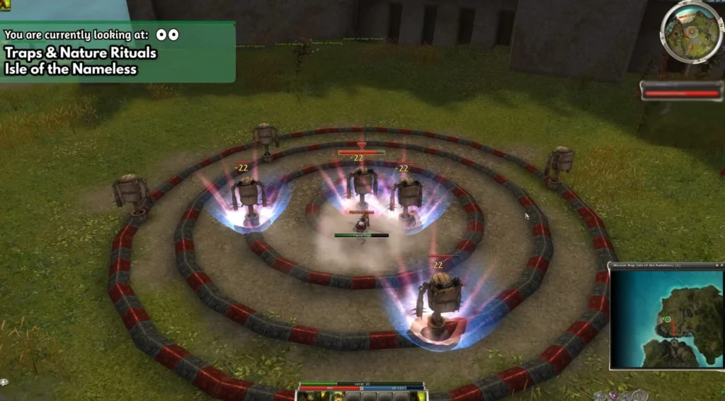 The Ranger profession laying traps in Guild Wars: Reforged