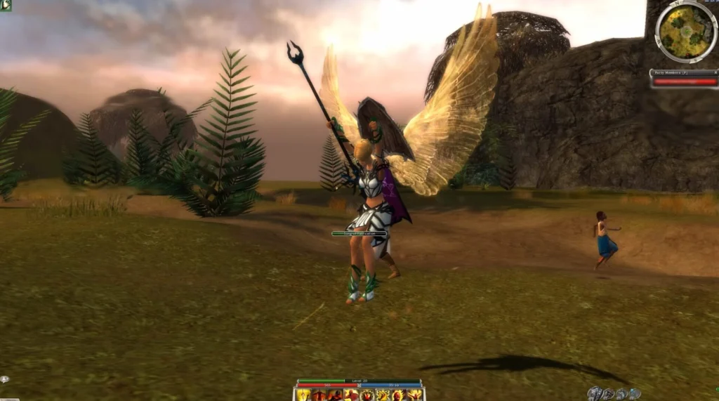 The Paragon using an Aria that summons wings during the animation.